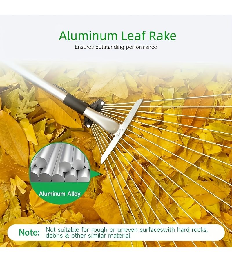 Garden Rake 1 Pack For Sweeping Leaves And Weeds - Image 2
