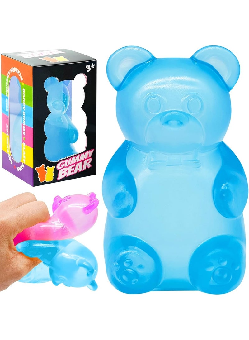 Gummy Drop Squeeze Ball Pink Orange Blue Fidget Toys Squishy Drop, Stress Cube Squishies Anxiety Stress Relief, Ice Squishy Stress Cube-Drop Malt Sugar Balls - Image 1