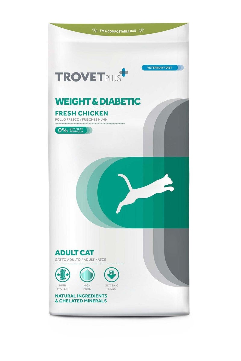 Trovet Trovet Plus Adult CAT Weight & Diabetes Chicken Veterinary Diets 2,5kg - Image 1