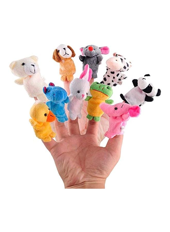 إسكدنيا مجموعة دمى الإصبع بشكل حيوانات أرنب وكلب ودب من 10 قطع - Image 2