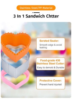 LEOKOR 42 Pcs Sandwich Cookie Cutters Set,Food Grade Stainless Steel Cutter Set With Different Shapes, DIY Sandwich Mold Cutters Lunch Box Mold for Kids  - Image 4