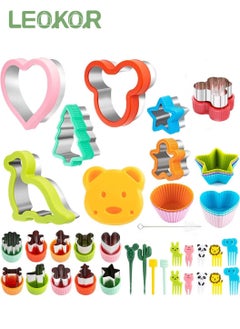42 Pcs Sandwich Cookie Cutters Set,Food Grade Stainless Steel Cutter Set With Different Shapes, DIY Sandwich Mold Cutters Lunch Box Mold for Kids