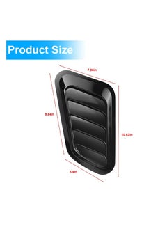 Generic Car Hood Sticker False Vents, 2pcs Universal Hood Decoration Air Vents for Car Hood Cover, Bonnet Vent Decal Air Intake Trim Cover  - Image 2
