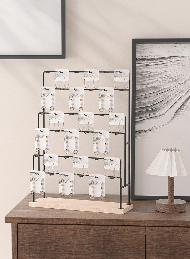 Adugay Earring Holder Organizer,Jewelry Card Vendor Booth Display Stand,Keychain Vendors Event Retail Display Rack,Earring Storage Stand in Market and Stores (Black) - Image 2