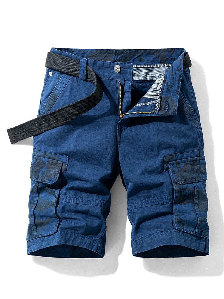 2024 Summer Workwear Casual Shorts for Boys Loose Outer Wear Japanese Style Pure Cotton Casual Mid-Pants Cross-Border Amazon Orange - Image 2