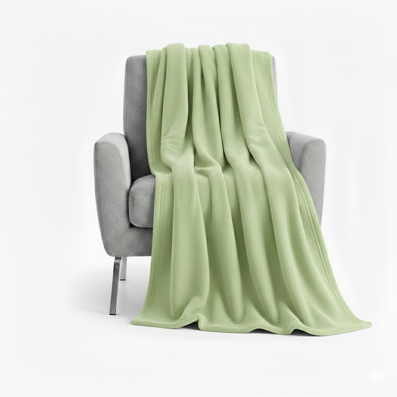 Trailmaker 50x60 Throw Blankets, Ultra Soft Hypoallergenic Fleece Fall Throw Blanket for Livingroom, Couch, Chair, Bed, Fern Green - Image 2