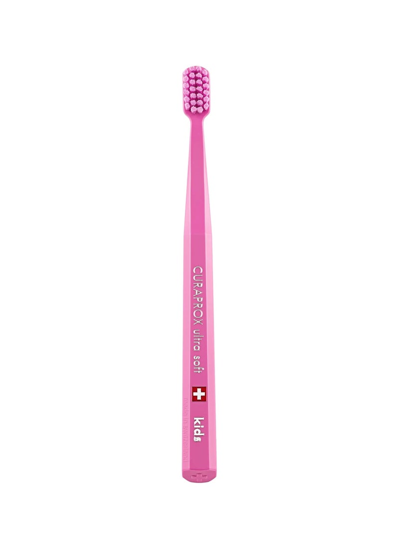 CURAPROX Ultra-Soft Toothbrush For Kids - Pink - Image 1
