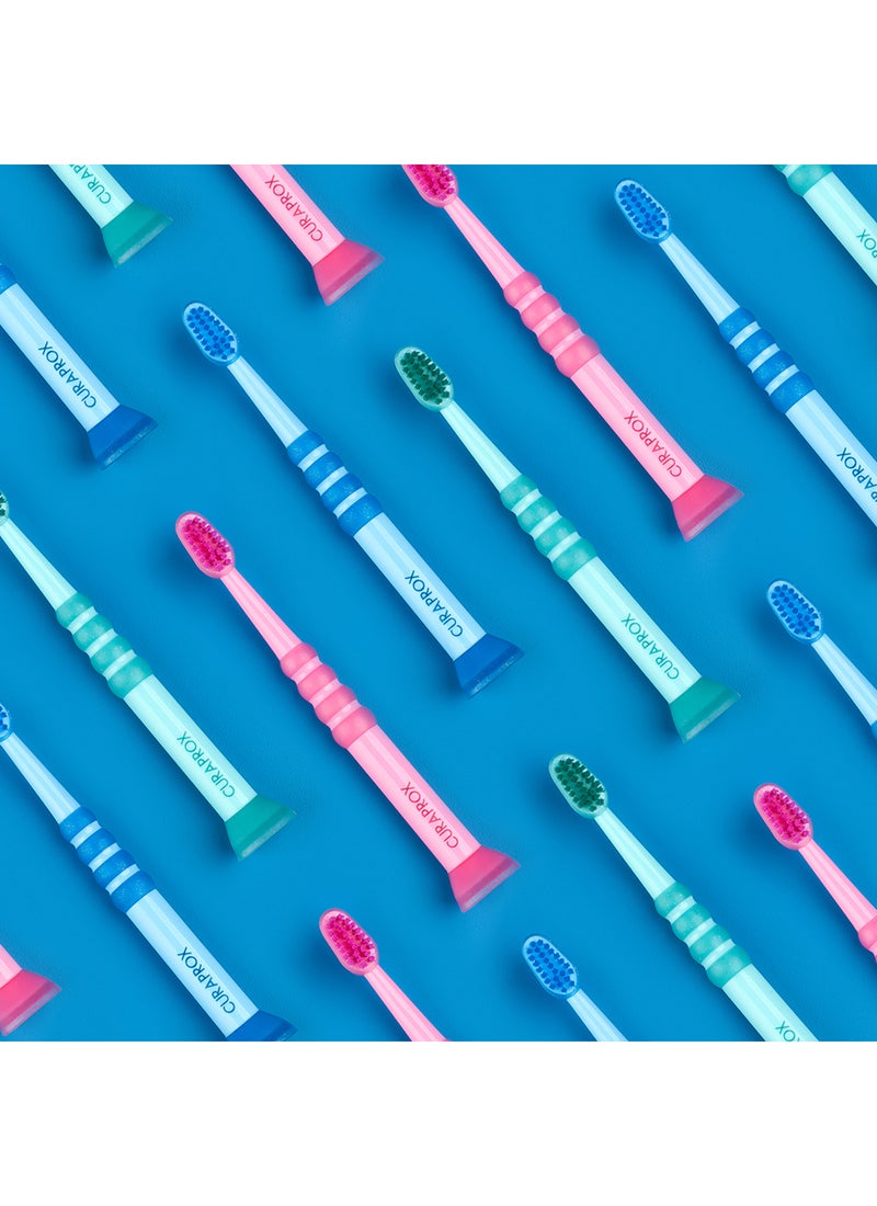 CURAPROX Ultra-Soft Toothbrush For Kids - Pink - Image 4