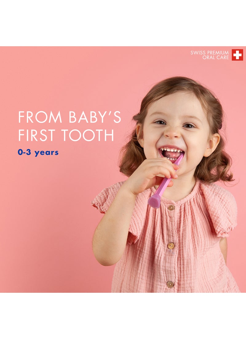 CURAPROX Ultra-Soft Toothbrush For Kids - Pink - Image 3
