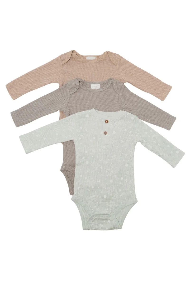 Bambimici Bambimici  Khai Long Sleeve Bodysuit 3-Piece - Assorted