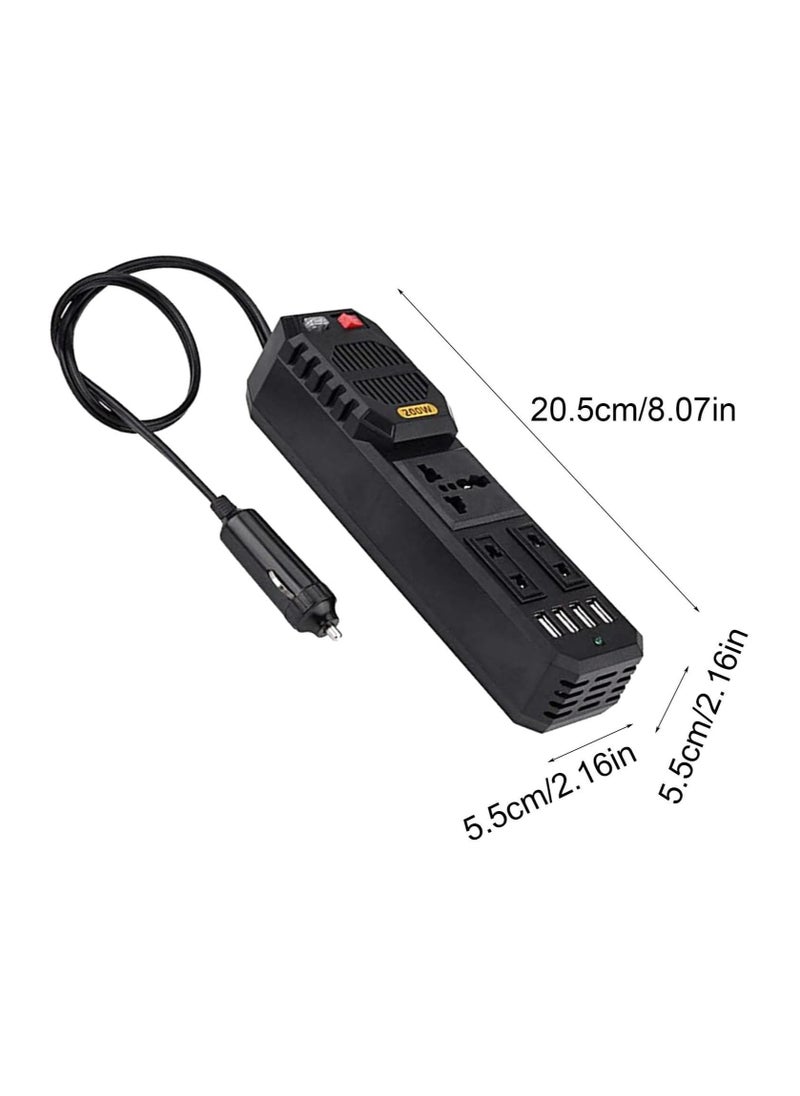 Generic Power Inverter 200W 3 AC Socket  4Power Inverter 200W 4 USB Ports  - Image 2