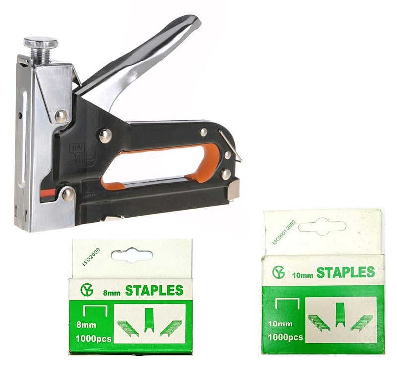 Inditrust Stapler Staple Gun Nailer Tacker (Silver Stapler with 2000 pins) - Image 1