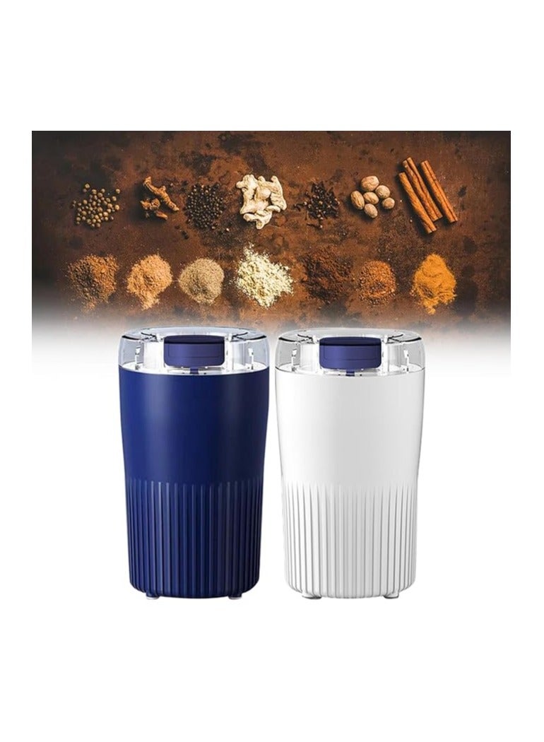 Electric Coffee Grinder Coffee Mill Removable Chamber for Office Cafes home Blender Electric Manual Blue  - Image 5