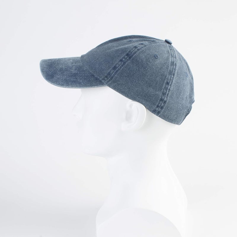 LANGZHEN Unisex Baseball Cap 100% Cotton Fits Men Women Washed Denim Adjustable Dad Hat - Image 2
