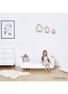Snuz Nursery Set Kot + Changer Skandi Infant And Baby/Toddler , Includes Cot Bed - Changing Unit , 0M - 4 Years , Cot - H89Cm X W72 X L133Cm/Changing Unit - H96 X W85 X D55Cm. - White And Natural Skandi  - Image 4