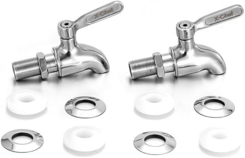 X-Chef 2 PCS Beverage Spigots Beverage Dispenser Spigot Replacement Stainless Steel Spigot for Glass Jar & Drink Dispenser - Image 4