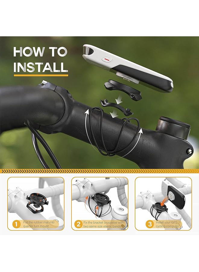 SYOSI Quarter Turn Edge Gps Computer Bracket, Bicycle Computer Mount, Bicycle Stem Computer Mount, Road Mountain Bike Accessories Compatible For Garmin Bike Gps Computer, Xoss G, Igpsport Gps - Image 4