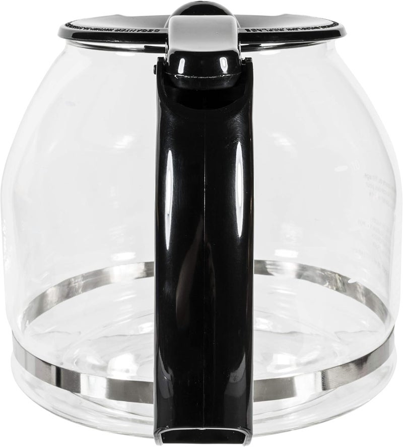 Univen إبريق قهوة زجاجي سعة 12 كوب متوافق مع Mr. Coffee PLD13 CG12 CGX20 DR12 DRX20 GBX20 NC12 NCS12 NCS13 NCX20 TF12 TFS12 TFX20 VB12 VBX20، ارتفاع 6" (15.2 سم) إلى قمة الغطاء - Image 2