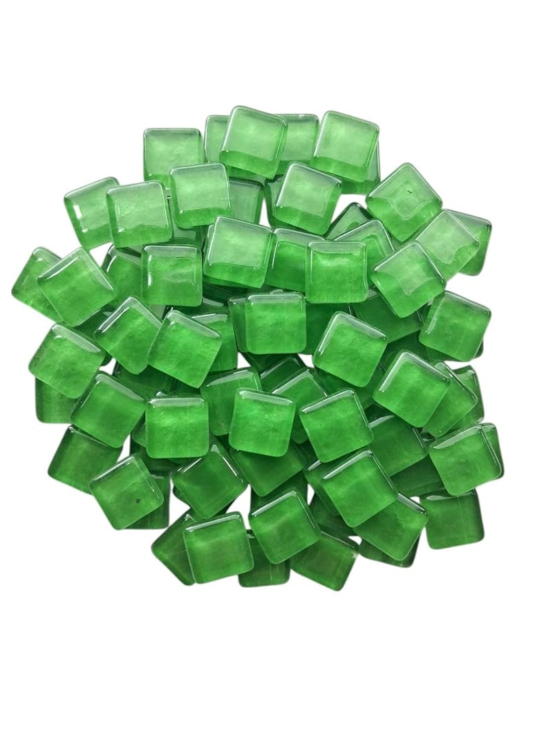 Art Mosaic Art Mosaic Art Craft Tile Set for Wall Art Decorative Glass Mosaic Tiles Square Shape Jade Green 200gms per Packet pcs 8092 pcs  - Image 1