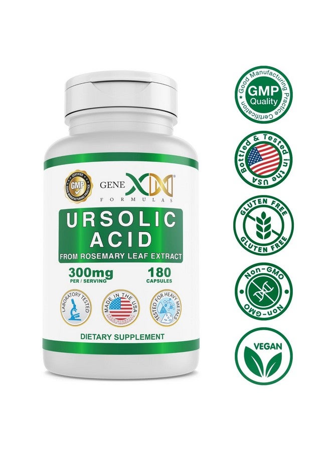 Genex Formulas Ursolic Acid 300mg (180 Capsules) Ursolic Acid Sourced from Rosemary Extract - Non-GMO, Gluten Free, Vegetarian - Image 4