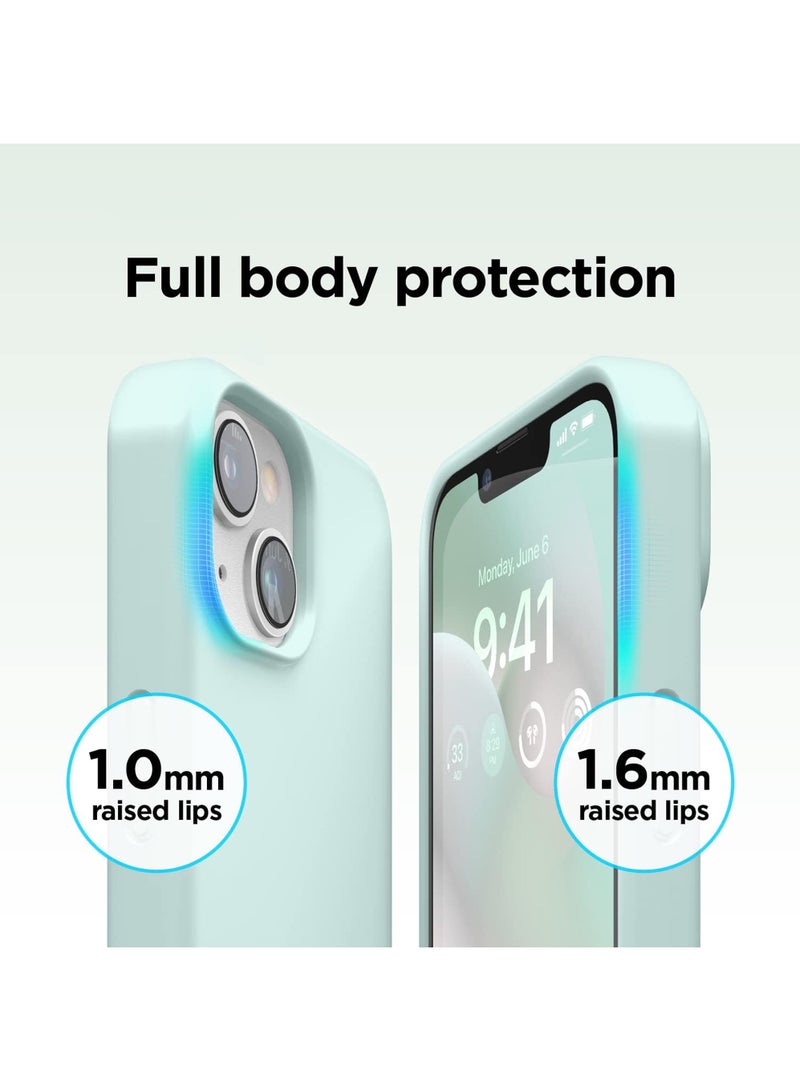 Rock Pow متوافق مع حافظة iPhone 15، حافظة من السيليكون السائل، غطاء حماية كامل للجسم، حافظة هاتف نحيفة مضادة للصدمات، بطانة ناعمة من الألياف الدقيقة مقاس 6.1 بوصة - Image 5