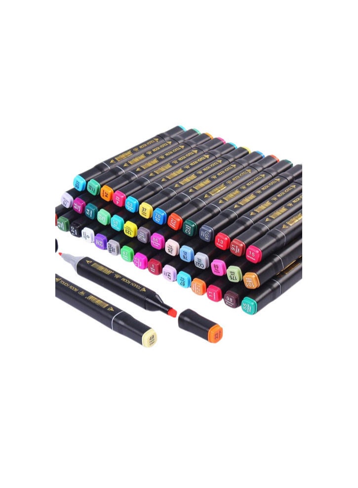 Generic Art Coloring Dual Head Marker Pen Set With Bag 48 Colors  - Image 2
