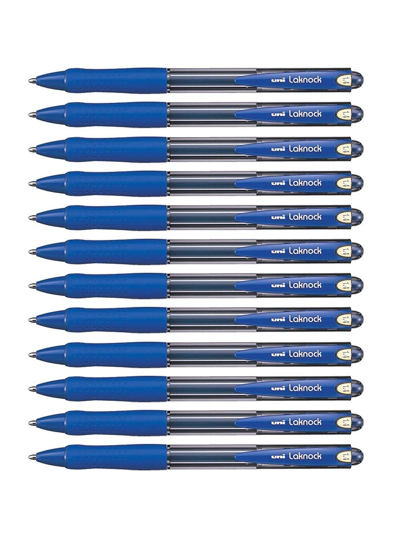 Uniball 12-Piece Laknock Ballpoint Pen 1.4mm Tip Blue Ink - Image 2