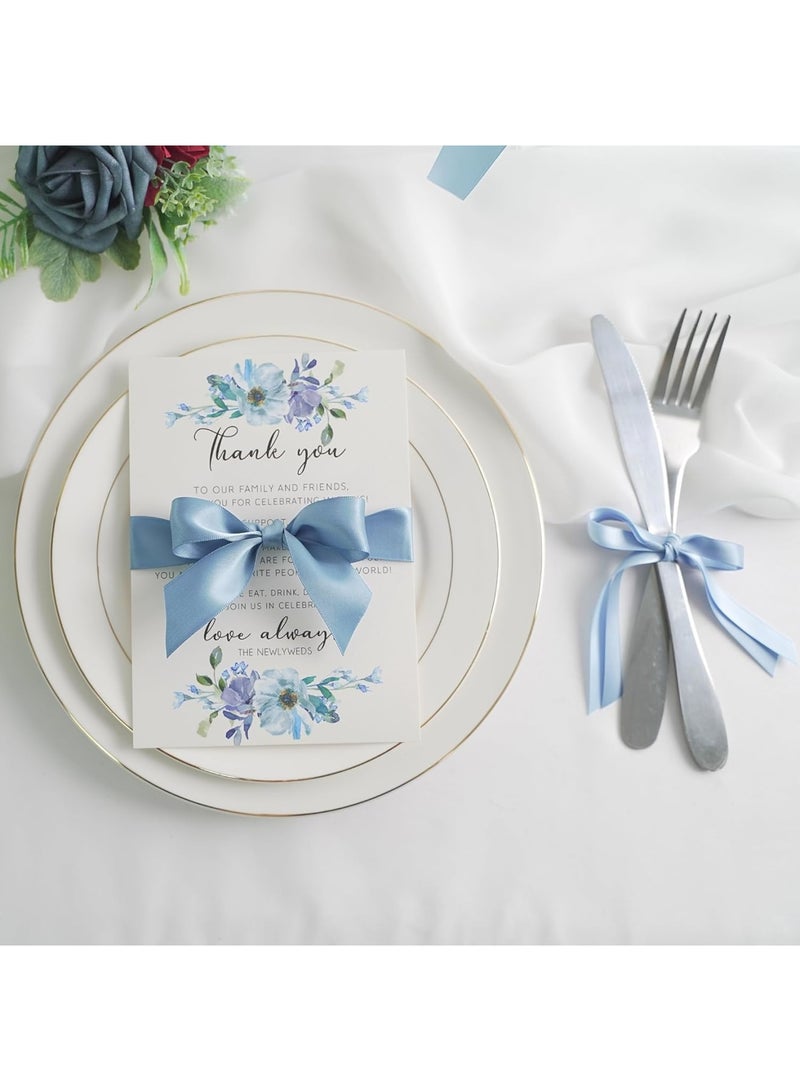 SYOSI Satin Ribbon, 3/8 Inch Dusty Blue Ribbon for Weddings Flower Bouquets Gift Wrapping DIY Crafts Hair Accessories and Bridal Shower Decor, 10 Yards x 5 Colors - Image 5