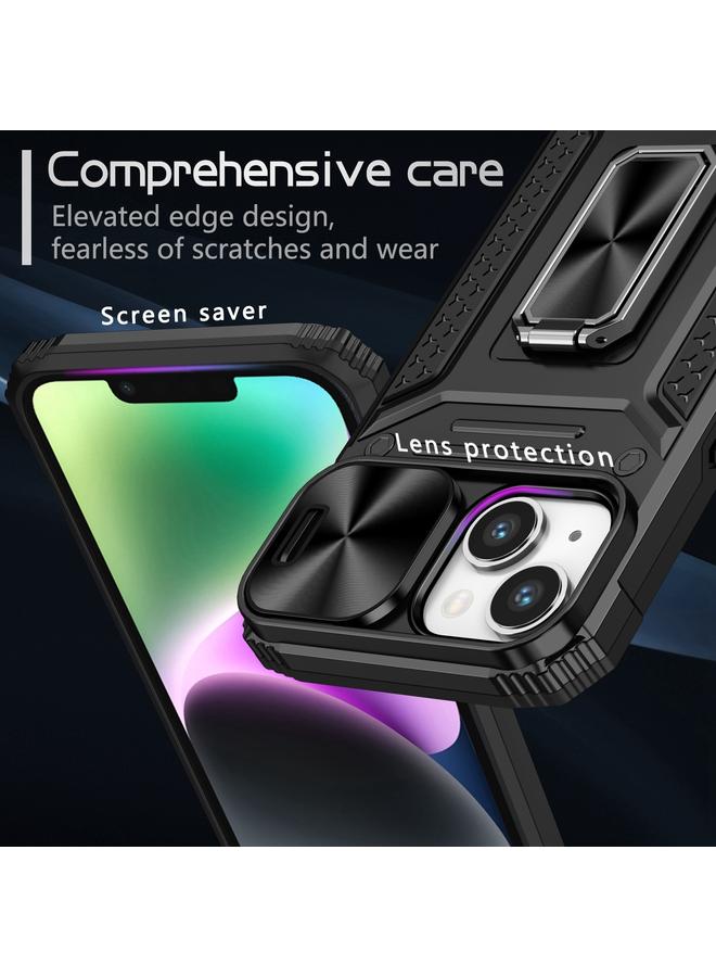 S-TOP Case For iPhone 14 Camshield Robot TPU Hybrid PC Phone Case - Image 4