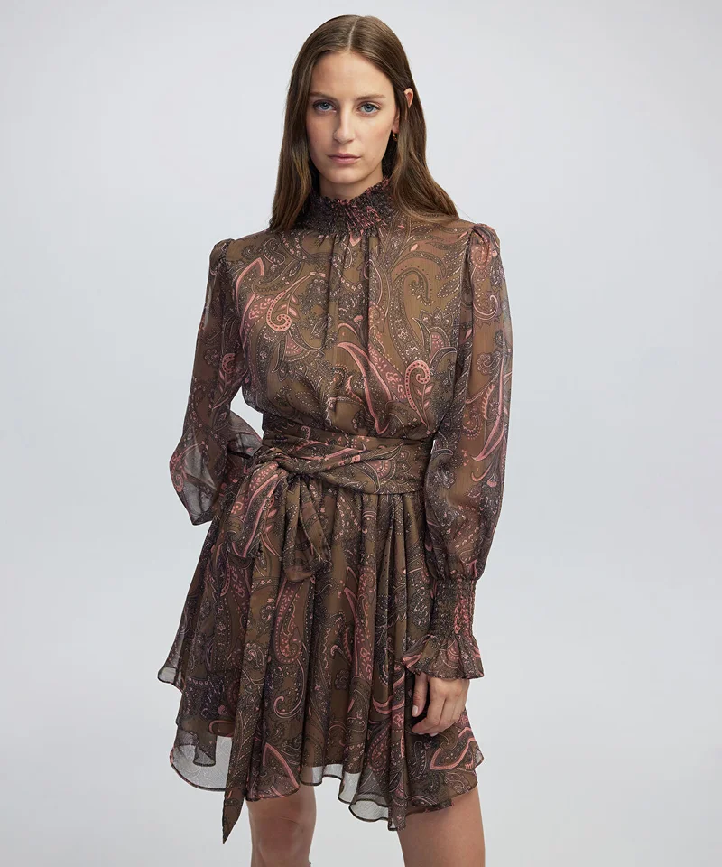 Ipekyol Printed High Neck Dress