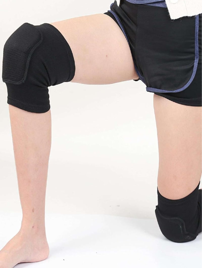 UROCK Volleyball Knee Pads for Dancers, Soft Breathable Knee Pads for Men Women Kids Knees Protective, Knee Brace for Volleyball Football Dance Yoga Tennis Running (Black) (XL) - Image 1