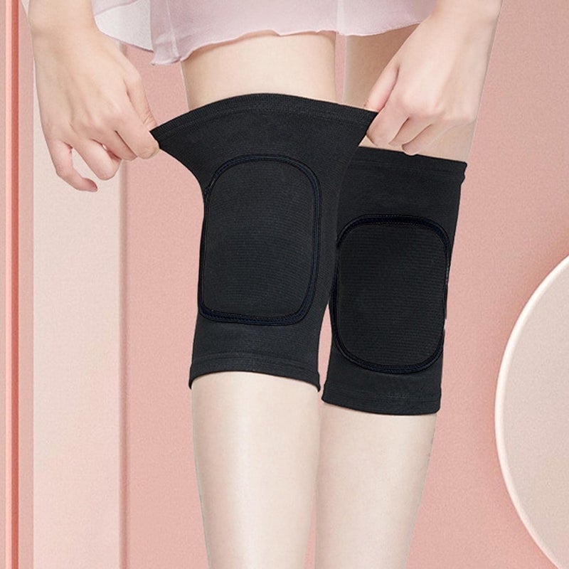 UROCK Volleyball Knee Pads for Dancers, Soft Breathable Knee Pads for Men Women Kids Knees Protective, Knee Brace for Volleyball Football Dance Yoga Tennis Running (Black) (XL) - Image 3
