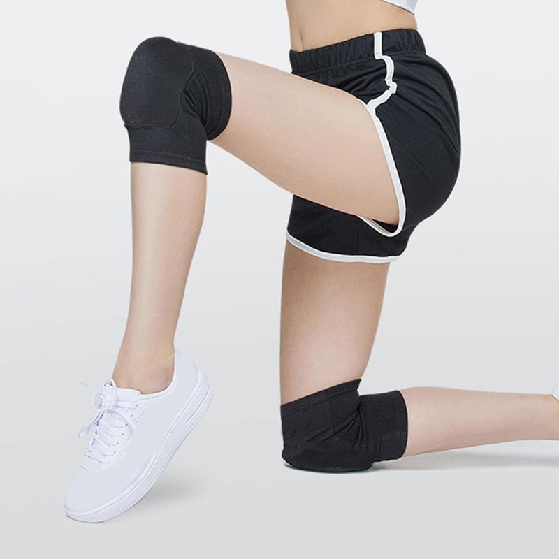 UROCK Volleyball Knee Pads for Dancers, Soft Breathable Knee Pads for Men Women Kids Knees Protective, Knee Brace for Volleyball Football Dance Yoga Tennis Running (Black) (XL) - Image 4