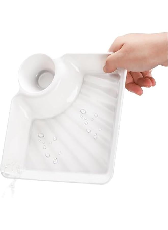 هوكور SupWolf 10Pcs Chips and Dip Plates, Plastic Serving Platter Set Dumpling Plate with Dipping Saucer, White Divided Snack Serving Dishes for Appetizer, Sushi, Taco Salsa, Charcuterie, Reusable - Image 3