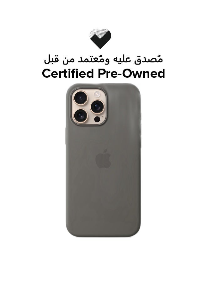 Apple Certified Pre Owned - Apple iPhone 16 Pro Max Silicone Case with MagSafe - Stone Gray - Image 1