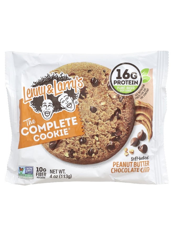 Lenny & Larry's - Lenny & Larry's, The Complete Cookie®, Peanut Butter Chocolate Chip, 12 Cookies, 4 oz (113 g) Each - Image 1