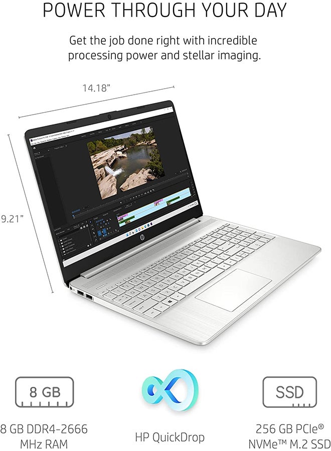 HP لابتوب 15 DY 2024nr (نسخة مطورة) بشاشة 15.6 بوصة، مع معالج Core i5-1135G7/ذاكرة RAM سعة 8GB/قرص SSD سعة 256GB/رسومات Intel UHD - Image 3