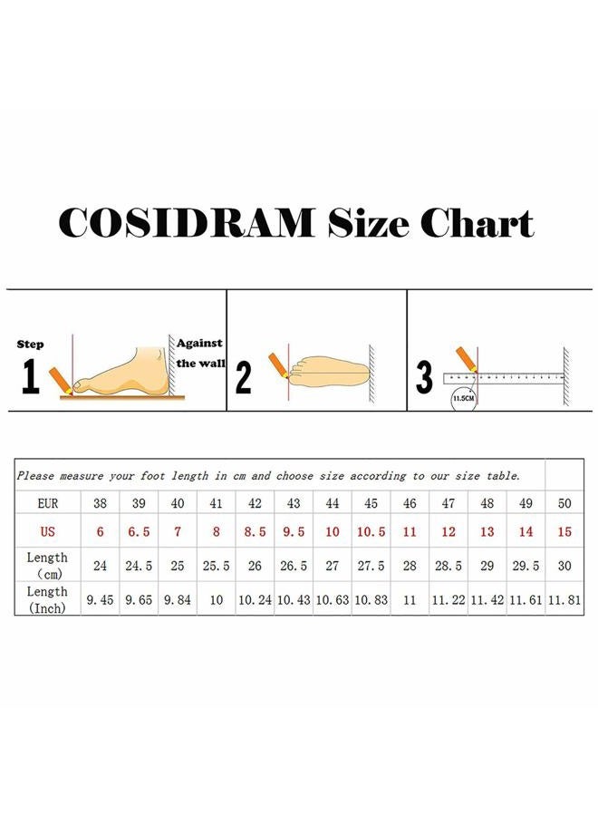 COSIDRAM Mens Casual Shoes Fashion Sneakers Dress Shoes for Men Walking Shoes Business Office Comfort Loafers, Slip on/Black, 8.5 - Image 4