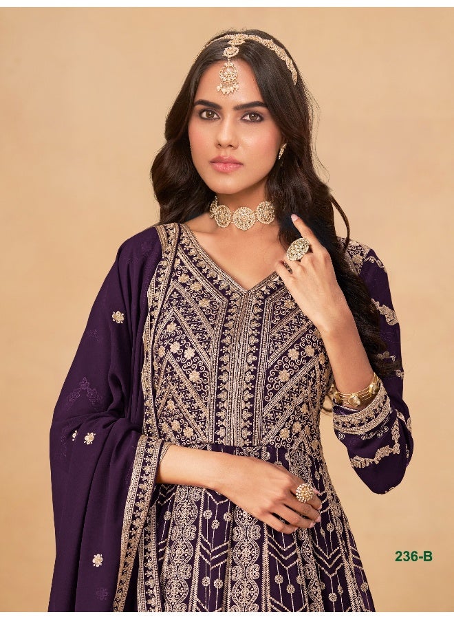 ANAITA Wine Anarkali Suit for Women - Image 2