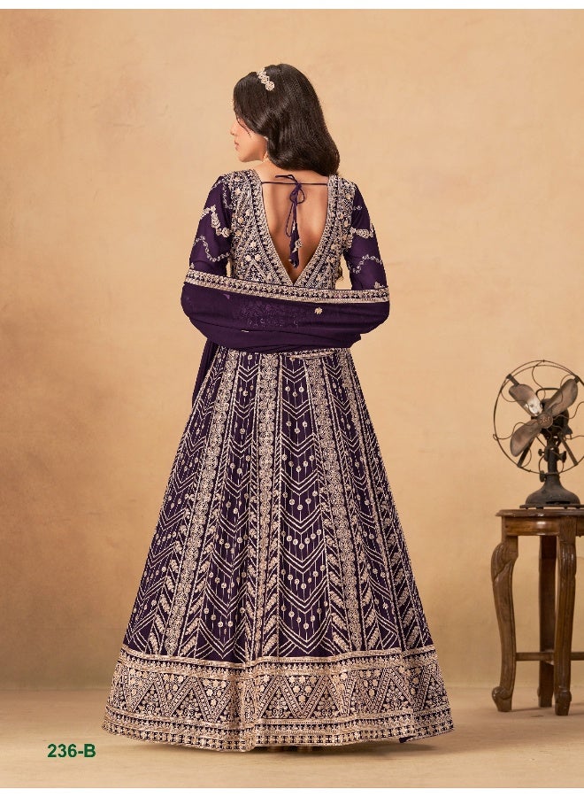 ANAITA Wine Anarkali Suit for Women - Image 3