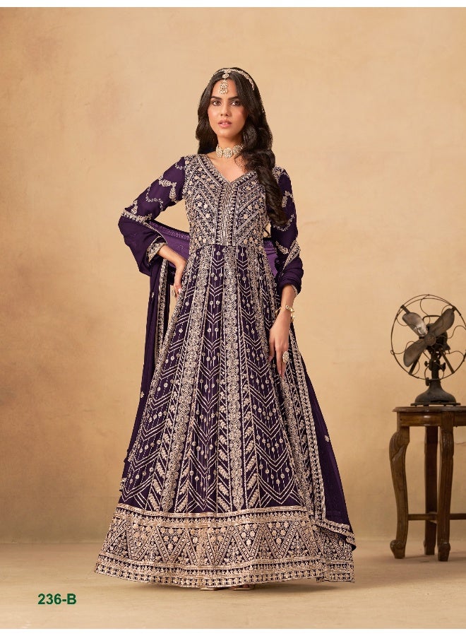ANAITA Wine Anarkali Suit for Women - Image 1