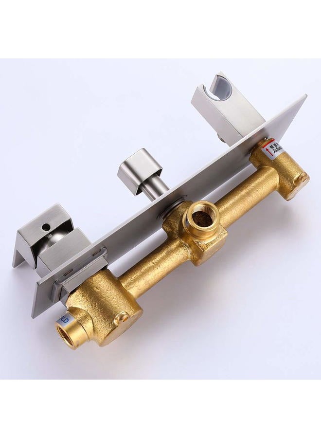 Artbath Waterfall Spout Wall Mounted Tub Faucet Brushed Nickel for Bathroom Single Handle Bathtub Filler with Hand Shower - Image 4