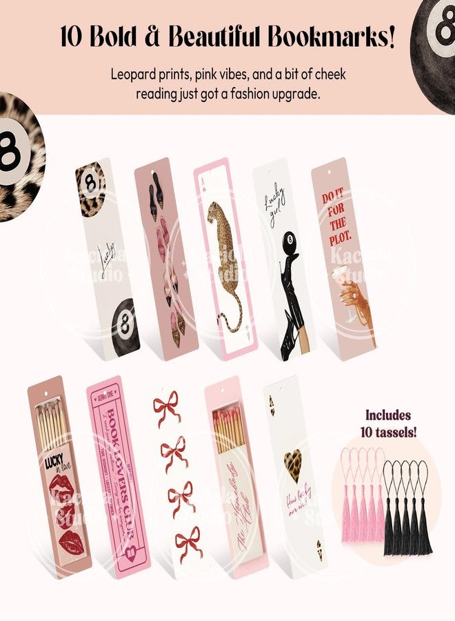 Kaciola Studio 10 PCS Sassy Bookmarks, Funny Bookmarks for Women, Double Sided Lucky Booklover Gifts, Cute Gifts for Romance Reader Friends Girls - Image 2