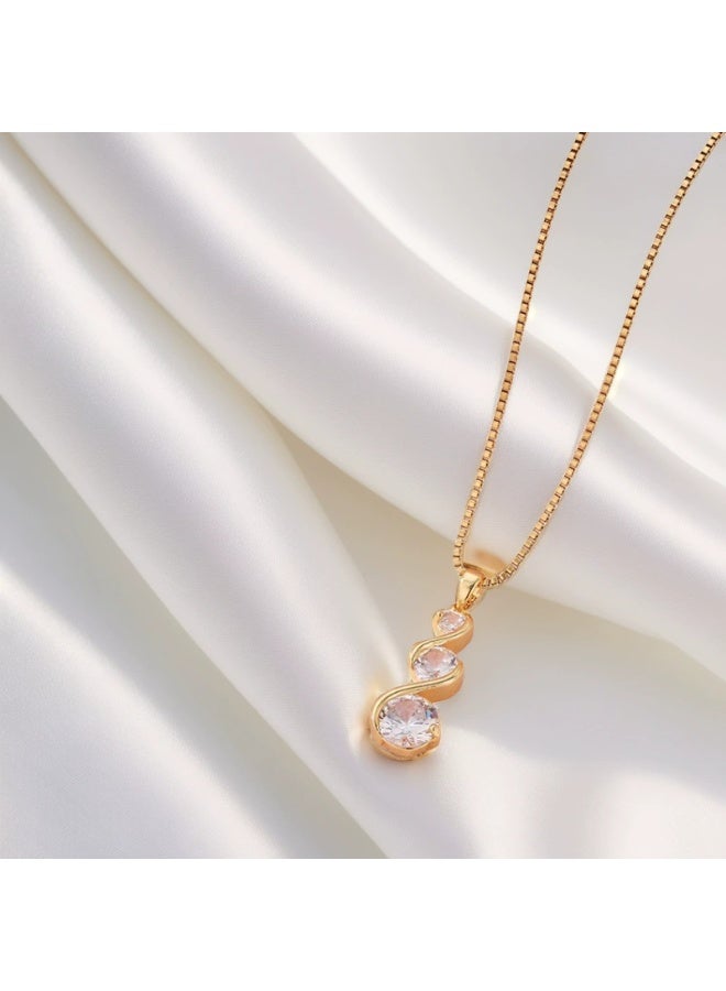 Goolsky قلادة طويلة من زيركونيا مكعبة عصرية أوروبية - قلادة زيركونيا متلألئة، تصميم سلسلة طويلة، للارتداء اليومي/الكلاسيكي/الرسمية - Image 3