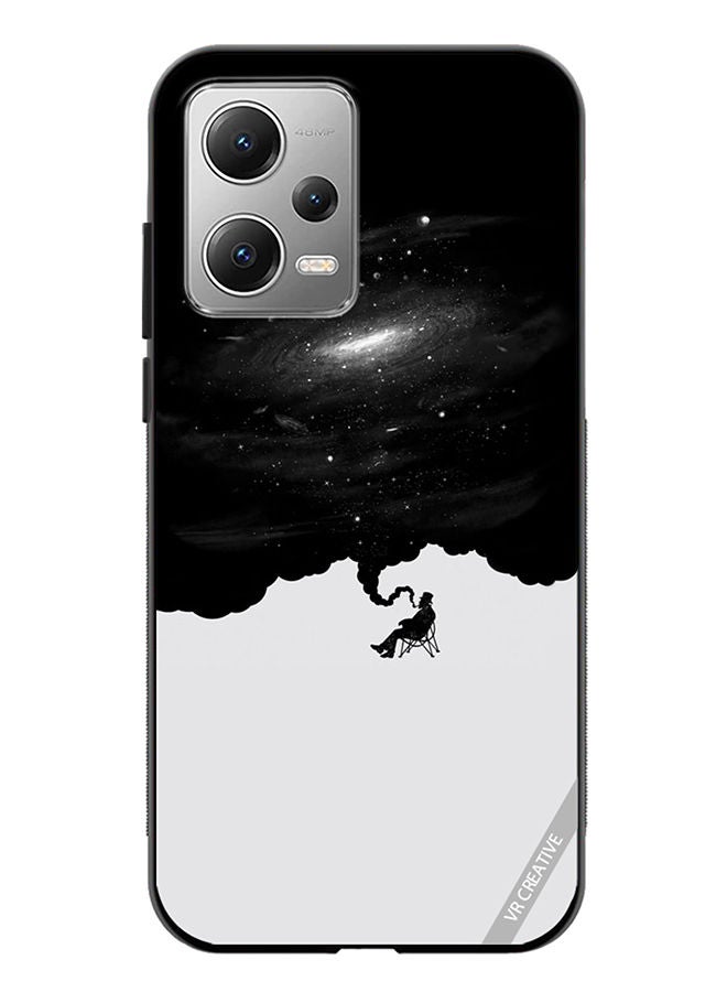 VR CREATIVE Protective Case Cover For Xiaomi Redmi Note 12 Galaxy Abstract Black White Design Multicolour - Image 1
