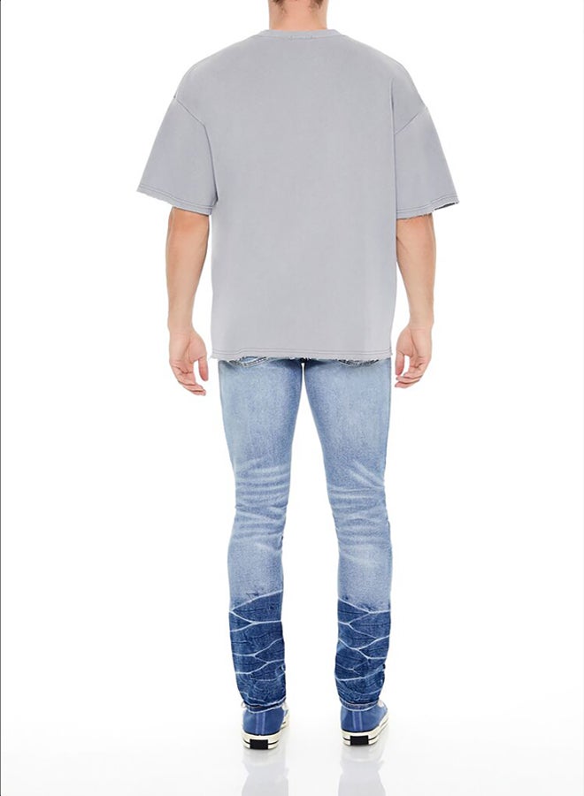 FOREVER 21 Distressed Acid Wash Skinny Jeans  - Image 4