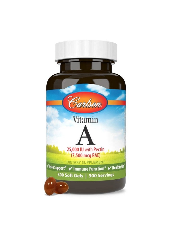 Carlson - Vitamin A, 25000 IU (7500 mcg RAE) with Pectin, Vision Health, Helps Night Vision, Skin Health, 300 Softgels - Image 5