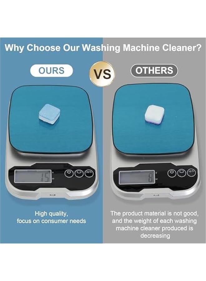 منظف غسالات، معطر، ومزيل تراكمات 24 حبة - أقراص تنظيف عميق لآلات الغسيل الأمامية والعلوية، آمنة على الصرف الصحي وصديقة للبيئة - Image 5