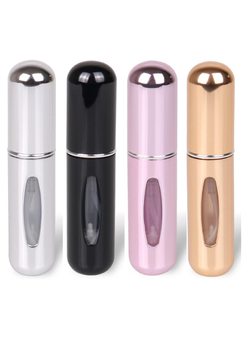 Generic - Perfume Atomiser Refillable Bottles, 4 Pcs 5ml Mini Portable Spray Bottles Refillable Perfume Aftershave Atomiser Empty Travel Bottles for Purse Handbag Pocket Luggage - Image 1