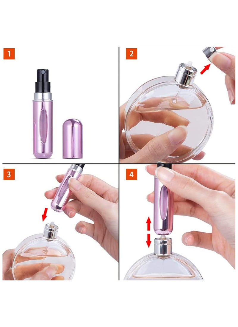 Generic - Perfume Atomiser Refillable Bottles, 4 Pcs 5ml Mini Portable Spray Bottles Refillable Perfume Aftershave Atomiser Empty Travel Bottles for Purse Handbag Pocket Luggage - Image 1
